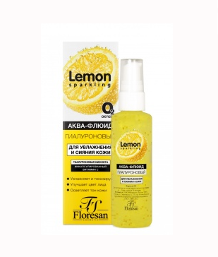 Флоресан Sparkling Lemon Аква-Флюид Гиалуроновый для увлажнения и сияния кожи, 75мл
