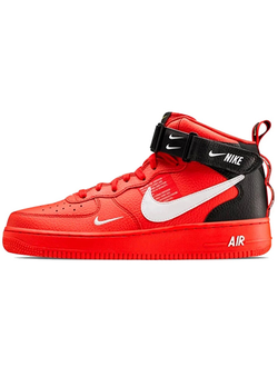 Nike Air Force 1 '07 LV8 Mid Utility Red/Black с Мехом