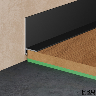 Щелевой плинтус Pro Design Mini L 601 Черный Муар