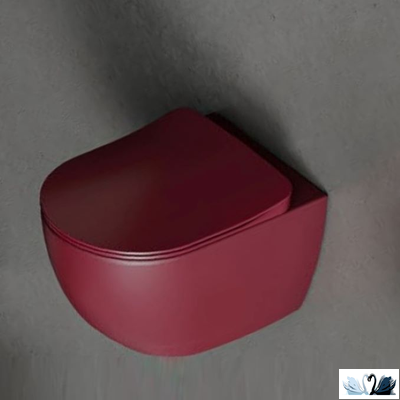 Чаша унитаза Creavit Free FE322-11BR00E-0000 подвесная, Берри, матовая. Безободковый смыв