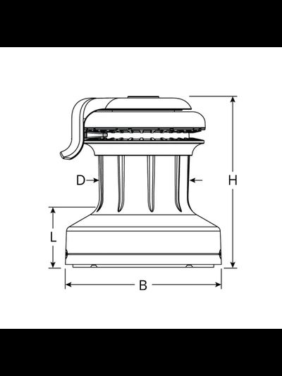 Лебедка односкоростная Ronstan Orbit 20ST RA6201 Ø120x124мм 550кг черная для тросов Ø6-10мм