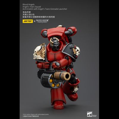 Арх-эрелим Слез Ангела Кровавых Ангелов (Warhammer Horus Heresy) - КОЛЛЕКЦИОННАЯ ФИГУРКА 1/18 Blood Angels Arch-Erelim with Angel's Tears Grenade Launcher (JT00379) - JOYTOY