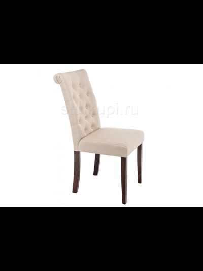stul Amelia dark walnut/fabric cream