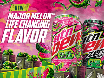 Mountain Dew Major Melon со вкусом арбуза