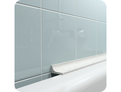 Акриловый плинтус бордюр для ванной BNV ГЛ24 12х24 серый прямой