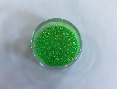 Иридисцентный глиттер блестки Ирис Неоновый Зеленый 200 мкм / 0,2 мм