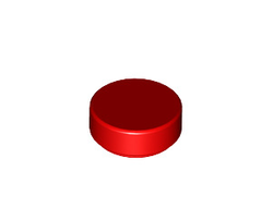 Tile, Round 1 x 1, Red (98138 / 6063445 / 6284574)