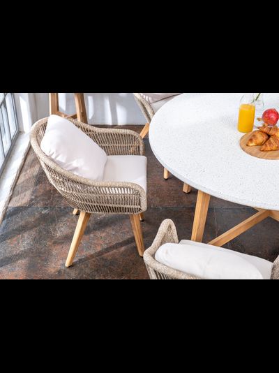 Кресло обеденное из тика Talara