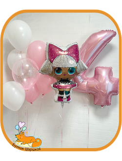 7 шариков, фигура Лол и цифра