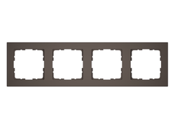 1L1004SH Рамка четверная матовый шоколад