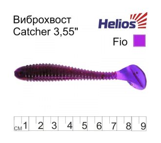 Виброхвост helios catcher 3,55&quot;/9 см fio 5шт. (hs-2-012)
