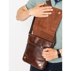 Кожаная мужская сумка Pontevico Premium brown (арт. 5080-53)