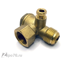 Клапан обратный двухцилиндрового компрессора 1/2 мама х 1/2 папа