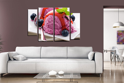 Модульная картина "Нежный десерт"