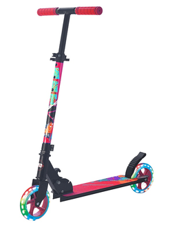 Самокат Sportsbaby Street Art MS-140 красный со светящимися колесами