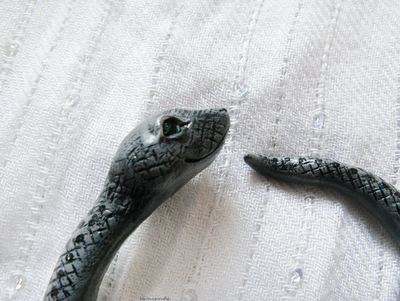 Хозяйка Сумеречного Леса. Браслет в виде змеи. Авторское украшение в анималистическом стиле