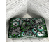 Шкатулка сундук для украшений серебристо-зеленая 300*180 мм роспись Хохлома