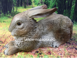 Зайка лесной 18*38см  1,1кг   полистоун Россия 1242/012448