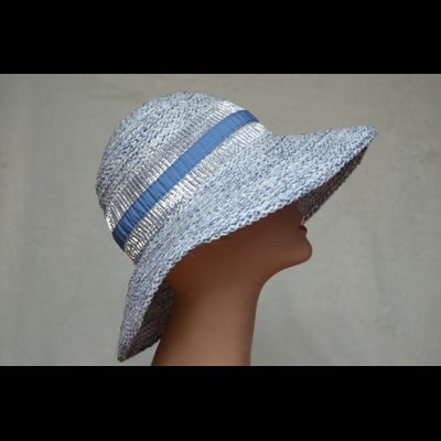 Летняя шляпа 2019 женская Vizio Италия 6320 F 1 серебристая
