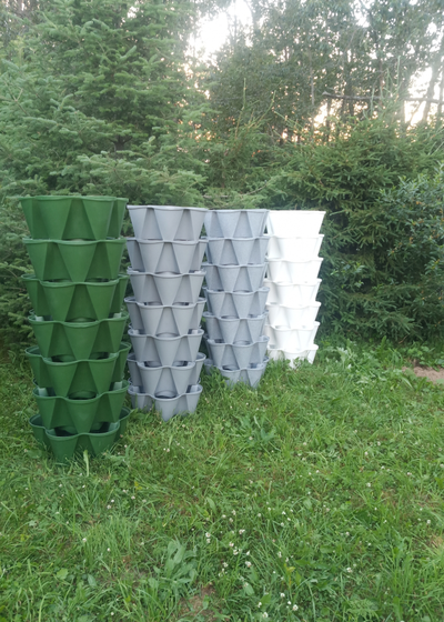 Вертикальная грядка "Лея" (серый)