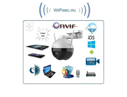 Ezviz C8C уличная моторизированная WiFi видеокамера с системой Color, встроенный микрофон, с DVR. Full HD 2 Mp  (объектив 4 мм.)