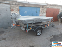 Тент на лодку САЛЮТ Realcraft 370 ( лекало в WELLBOAT 37 NEXT арт. 947, 856)