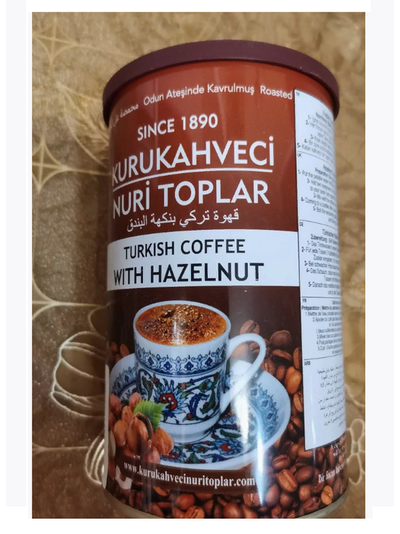 Турецкий кофе Kurukahveci Nuri Toplar с фундуком 250 гр.