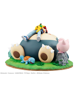 Фигурки Сатоши, Бульбазавр, Снорлакс, Пикачу, Джигглипуф, Сквиртл (Fushigidane, Kabigon, Pikachu, Purin, Satoshi, Zenigame)