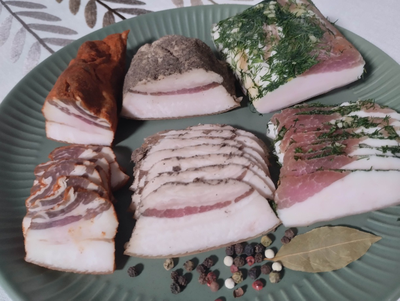 Сало соленое ассорти из 3х видов с доставкой на дом | Ферма СытникЪ