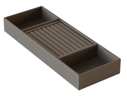 Лоток многофункциональный 150х410х50 экокожа Теплый серый FC0109.VP015.WGVPP.CM  ARISTO *