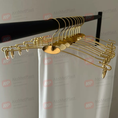 NYJ2807 Вешалка металлическая для нижнего белья, прищепка сварка с силиконом, цвет: золото