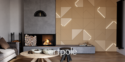 Гипсовая панель FIELDS + LED артикул D-0008