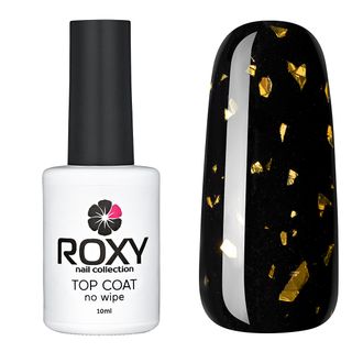 Топ без липкого слоя с золотой поталью - TOP COAT no wipe Gold Potal Т11 (10 ml)