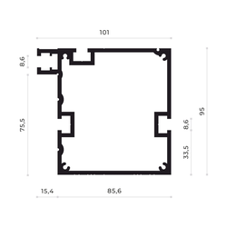Упор для фрезерного стола 101 мм (1 м) от 0.1 до 3 метров AL-T101