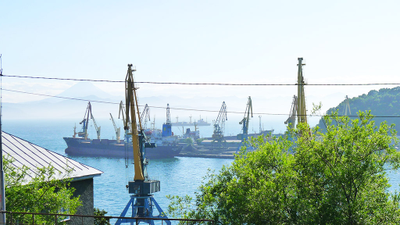 на выходе из порта