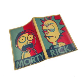 Обложка на паспорт с принтом "Рик и Морти"