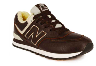 New Balance 574 Brown/кожа/мех (41-45)