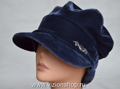 Бархатная женская модная кепка зима 2018 фото