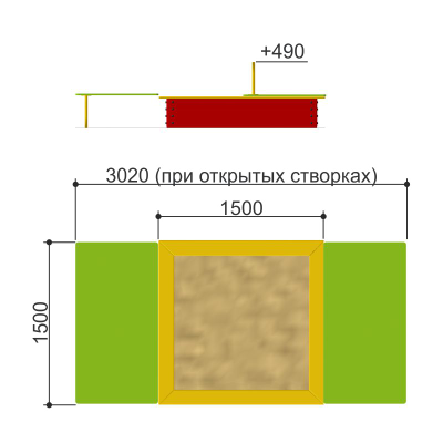 Песочница с крышкой Romana 109.22.00