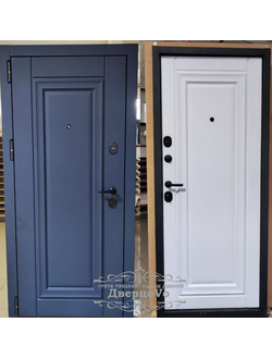 STEEL ART (Мелитополь) NEW URBAN 240 (УРБАН 240).  105 мм. СТАЛЬ 1,5 мм. (ТРЕХКОНТУРНАЯ). ЯСЕНЬ ИНДИГО/ ЯСЕНЬ БЕЛЫЙ СОФТ.