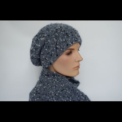 Вязаный шарф из шерсти мериноса Vizio Италия 8074 джинса