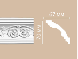 Потолочный плинтус из полиуретана с орнаментом DECOMASTER (Декомастер) - DT 9815