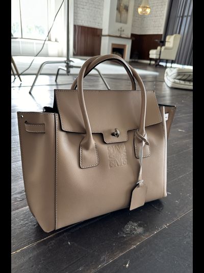 Женская пудровая форматная сумка из натуральной толстой кожи Vera Pelle  022032