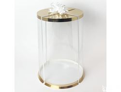 Коробка для торта JUST. Золото. Диаметр 30 см, Высота 42 см, Упаковка 10 штук