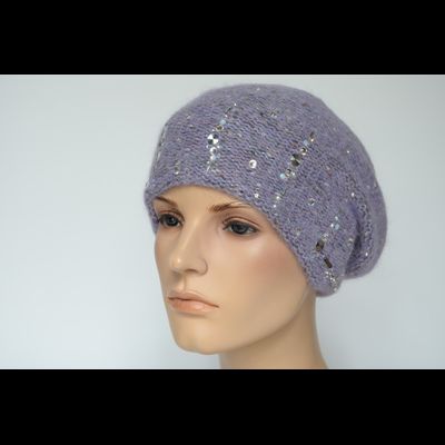 Берет Vizio 1010 B лиловый с украшениями