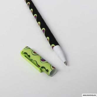 Ручка с колпачком и нанесением soft-touch «Будни авокато» /Синяя /0,7 мм/ 1 шт