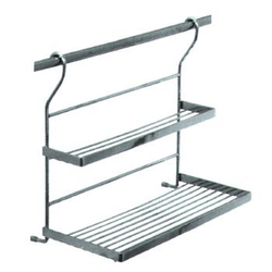 Полка 2-х ярусная для специй хром MX-063