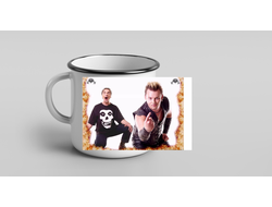 Кружка металлическая эмалированная Король и Шут №6