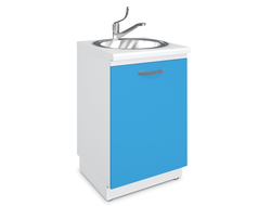 Тумба медицинская с полками под мойку на подиуме ТММ-1.0