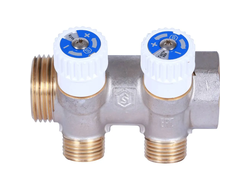 Коллектор STOUT распределительный 1", 2 отвода 1/2" плоское уплотнение (Арт. SMB 6852 011202)